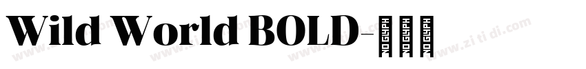 Wild World BOLD字体转换